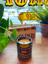 Load image into Gallery viewer, Village Vibes 8oz Wooden Wick Vanilla &amp; Sandalwood  Candle
