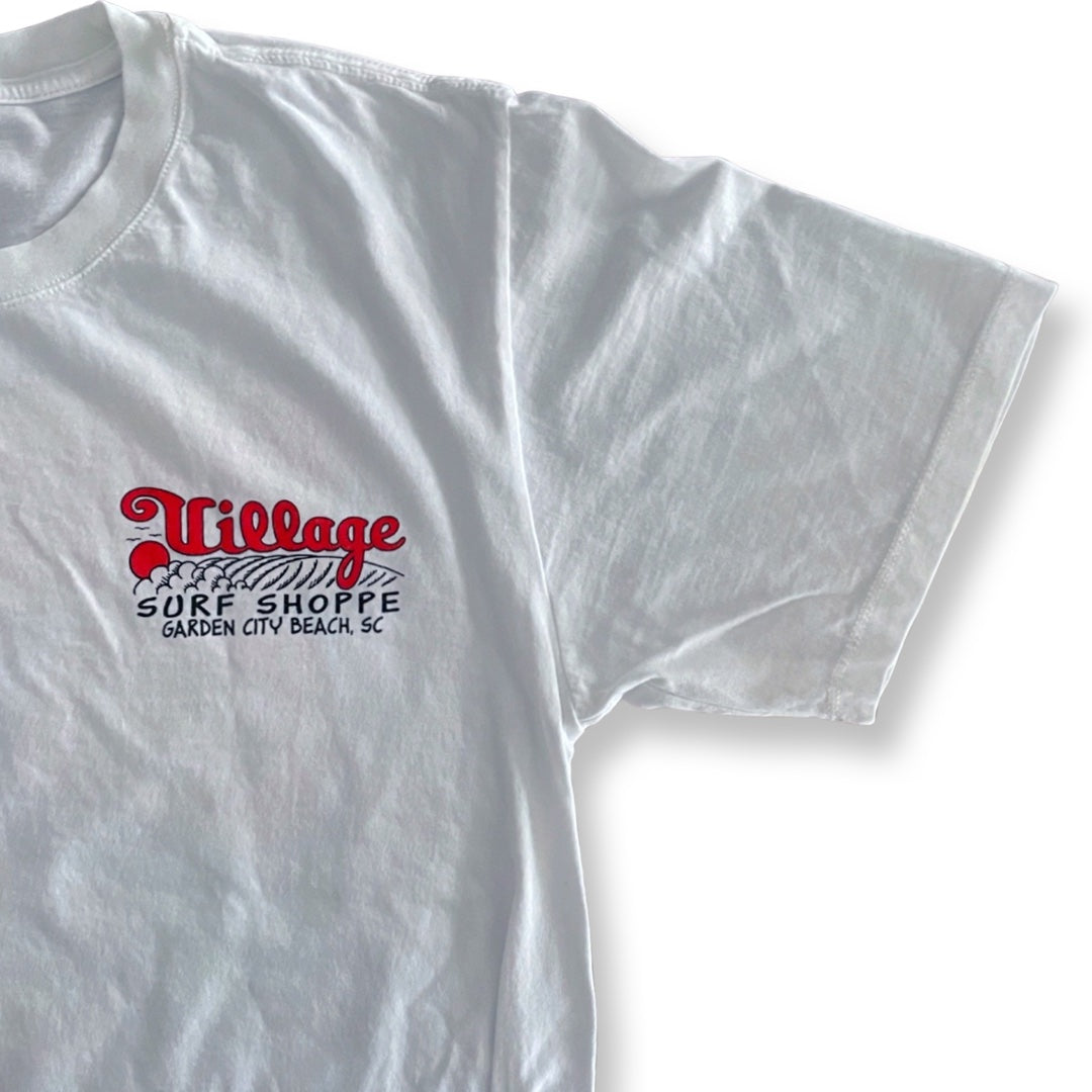 T-shirt Vintage Natural Cut Avec Impression Guitare Et Peinture - Publicité Rétro Sans Marque