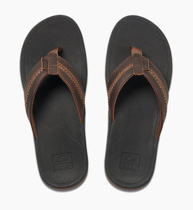 Reef Men Leather Ortho Bounce || Coast Brown