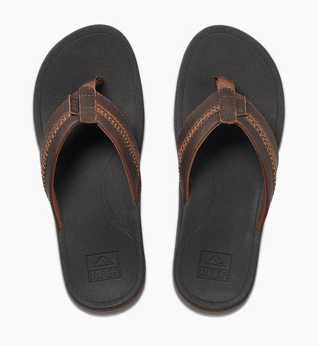 Reef Men Leather Ortho Bounce || Coast Brown