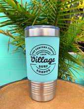 Load image into Gallery viewer, Village Paradise 20oz Leather Tumbler
